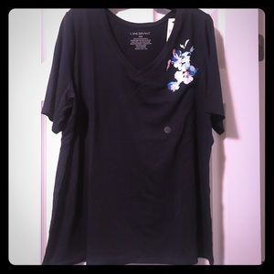 NWT Lane Bryant V-Neck Tee with Graphic Print